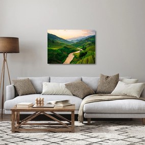 Obraz na szkle - Tarasy ryżowe II. (70x50 cm)