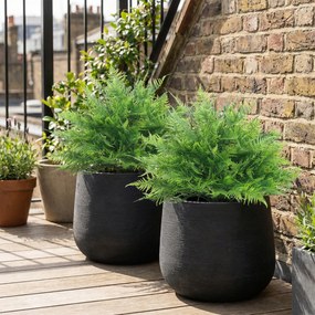 HOMCOM Sztuczne Krzewy Paproci Bostońskiej, Odporne na UV, Zestaw 2 sztuki, 60 cm, do Ogrodu, na Werandę | Aosom PL