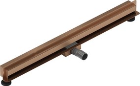 Mexen Flat Wall odpływ liniowy ścienny 2w1 90 cm, miedź szczotkowana - 1C30090