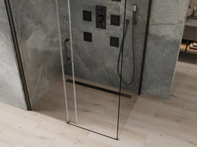 Mexen Omega kabina prysznicowa rozsuwana 100 x 70 cm, transparent, czarna - 825-100-070-70-00