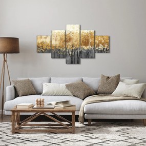 Obraz - Złote drzewa (125x70 cm)