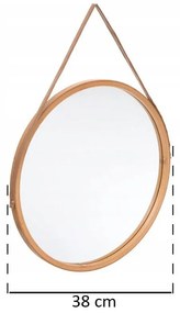 Lusterko dekoracyjne, okrągłe, wiszące, Ø 38 cm