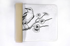 Dywanik do łazienki Dywanik do łazienki Ptak na drzewie