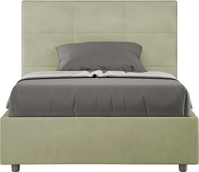 Łóżko bez stelaża tapicerowane 120x200 microfibra zielony Mika