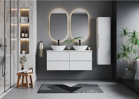 Biały Zestaw do Łazienki 120cm Szafka z Blatem Etna