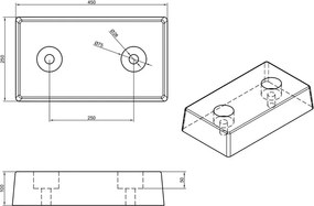 Odbój gumowy do ramp, 250 x 460 x 100 mm