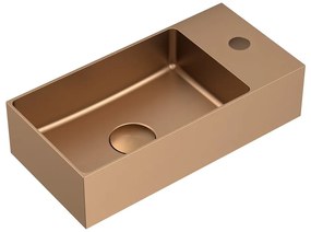 Umywalka ze stali nierdzewnej w kolorze miedzi 36,5x18 cm Aurum – Sapho
