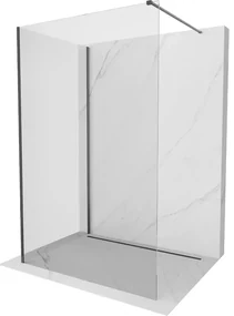 Mexen Kioto ścianka prysznicowa Walk-in 120 x 120 cm, transparent, gun gray szczotkowany - 800-120-212-66-00-120