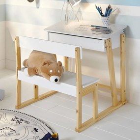 Biurko dziecięce retro ze schowkiem, Atmosphera for Kids