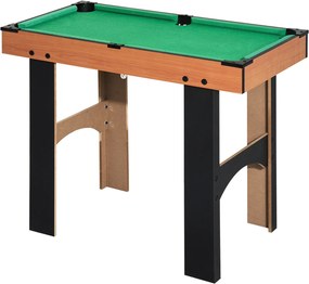 HOMCOM 4-w-1 Piłkarzyki, Wielofunkcyjny stół do gier, kompaktowy, w zestawie akcesoria do gier, 87 x 43 x 73 cm