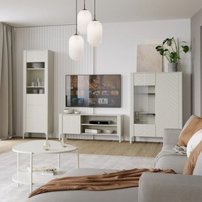 Szafka RTV stojąca ALICANTE 135 cm do Salonu pod Telewizor - Kaszmir