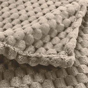 Szarobrązowy koc z mikfroflaneli 125x150 cm Mini Frosty – douceur d'intérieur