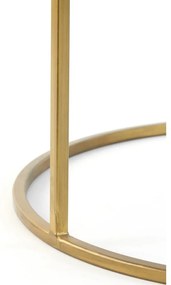 Szklane okrągłe stoliki w kolorze złotym zestaw 2 szt. ø 75 cm Duarte – Light &amp; Living