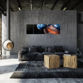 Obraz planety w kosmosie (170x50 cm)