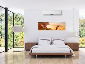 Obraz - Żyrafy w Afryce (170x50 cm)