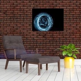 Obraz na szkle - krople lodu (70x50 cm)