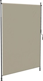 Outsunny Markiza Boczna na Taras Regulowana Wysokość Rama Metalowa Kolor Piaskowy 200x305 cm Dla Kawiarni | Aosom PL