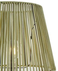 Zewnetrzna Zewnętrzna lampa podłogowa biała z zielonym kloszem ze sznura IP44 - Virginia JaylaJapandi Oswietlenie zewnetrzne