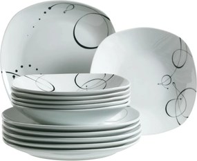 Mäser Zestaw płytkich i głębokich talerzy 12 szt. CHANSON