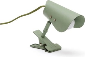 Zielona metalowa lampa stołowa z klipsem (wysokość 16 cm) Jula – Kave Home