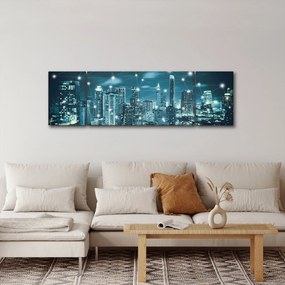Obraz lśniącej metropolii (170x50 cm)
