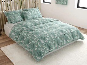 PrzytulneMieszkanie.pl PrzytulneMieszkanie.pl Bawełniana pościel WILD FLOWERS miętowa kieszeń hotelowa Rozmiar pościeli: 70 x 90 cm | 140 x 200 cm