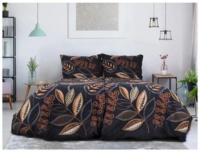 B.E.S. Petrovice Pościel flanelowa Nocne liście, 140 x 200 cm, 70 x 90 cm