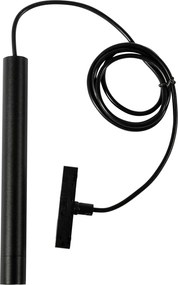 Nowoczesna czarna lampa wisząca do systemu szynowego jednofazowego - Slimline Keno