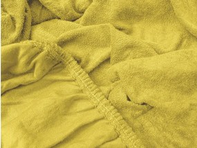 PrzytulneMieszkanie.pl Prześcieradło frotte EXCLUSIVE żółte 200x220 cm