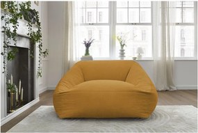 Żółty sztruksowy worek do siedzenia Lilibet – Bobochic Paris