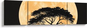 Obraz – Drzewo w złotej pełni księżyca II. (170x50 cm)