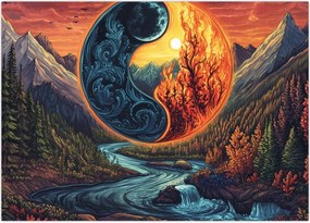 Obraz na szkle - Żywioły (70x50 cm)