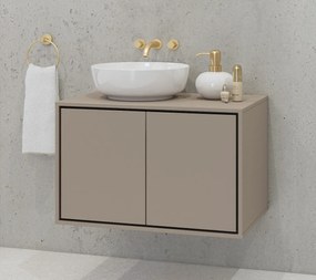 Szafka pod umywalkę nablatową GAJA 2D 78cm congo/czarna HELVETIA