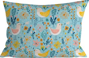 Poszewka na poduszkę z mikrofibry SPRING TWEET 70x90 cm, kolorowy