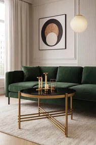 Okrągła Złota Ława W Stylu Glamour E8-D68