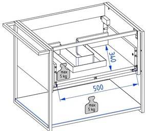 Szafka pod umywalkę LOV 60 cm szaro-zielony półmat KROFAM