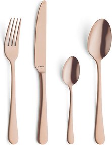 Zestaw sztućców Austin 24 elementy ze stali nierdzewnej z matową powłoką PVD w kolorze miedzi