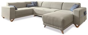 Beżowy rozkładany/ze schowkiem narożnik (lewostronny/w kształcie litery U) Classy Sophie – Miuform