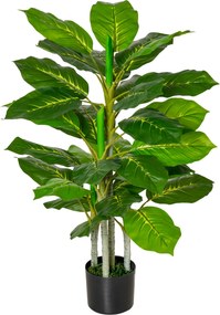 HOMCOM Sztuczne drzewko 95 cm, 33 liście, w doniczce do salonu | Aosom PL