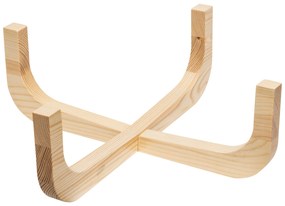 Szklana misa sałatkowa ARHA z podstawą z drewna, Ø 28 cm