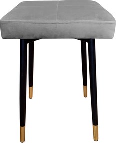 Taboret MAX tkanina Welur stelaż metalowy STOŁEK LOFT : Kolor nogi - Czano-złota stożek, Kolor tkaniny - VELVET - MG17, Typ tkaniny - Velvet