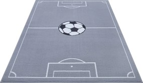 Dywan dziecięcy Adventures – Boisko szare 120 cm x 170 cm Atest Oeko-Tex