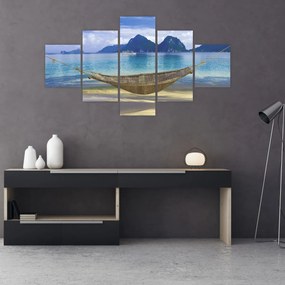 Obraz - Obraz hamaka na plaży 2 (125x70 cm)