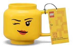 Żółty ceramiczny kubek dla dzieci 530 ml Head – LEGO®