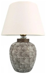 Lampa stołowa RAMZES 1xE27/40W/230V biała/szara