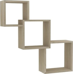 Zestaw modułowych półek ściennych w kolorze dębu L4-R06
