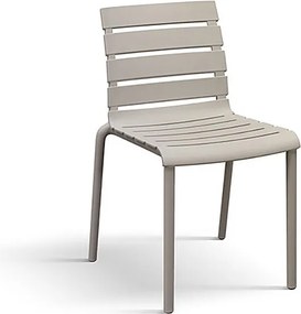 Zestaw 6 krzeseł z piaskowego polipropylenu, z możliwością sztaplowania - GANDIA