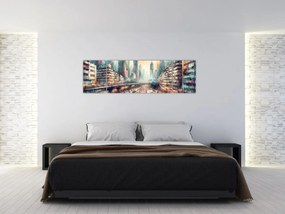 Obraz - Życie w wielkim mieście (170x50 cm)