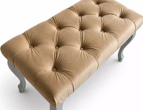 Nowoczesna pikowana ławka Chesterfield na nogach Ludwik