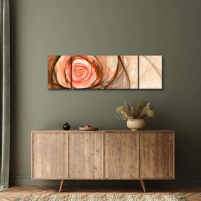 Obraz - Abstrakcyjny róż z białym tłem (170x50 cm)